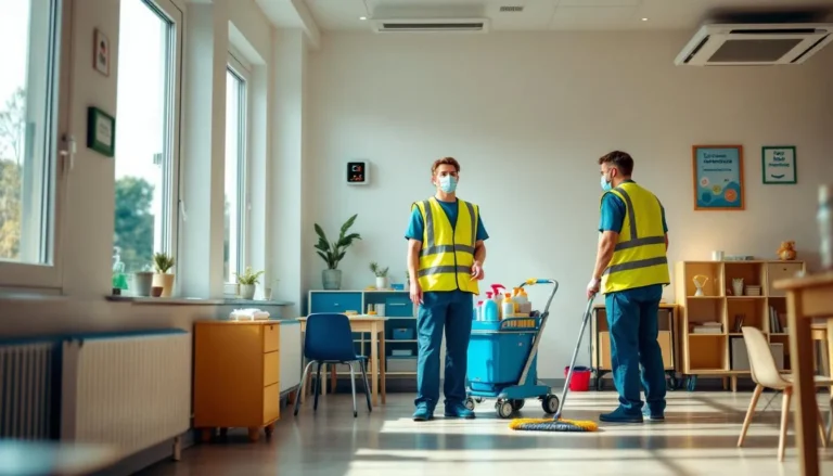 Agents de nettoyage en salle de classe avec capteur de CO₂ et produits éco‑labellisés