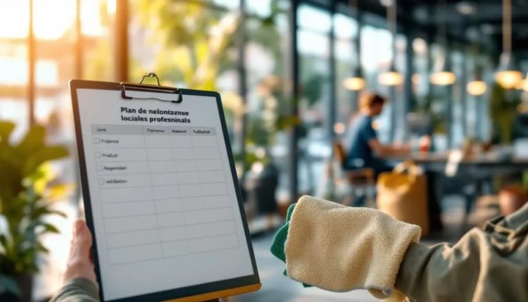 Agent France Clean consultant checklist du plan de nettoyage dans un open space lumineux